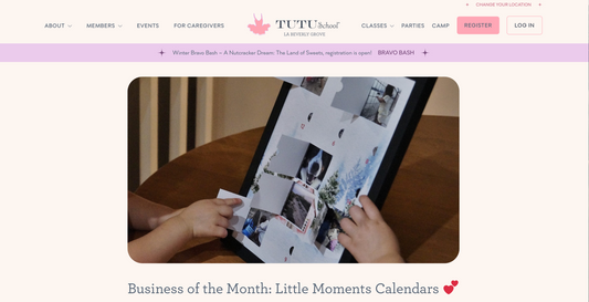 Business of the Month: Little Moments Calendars 💕